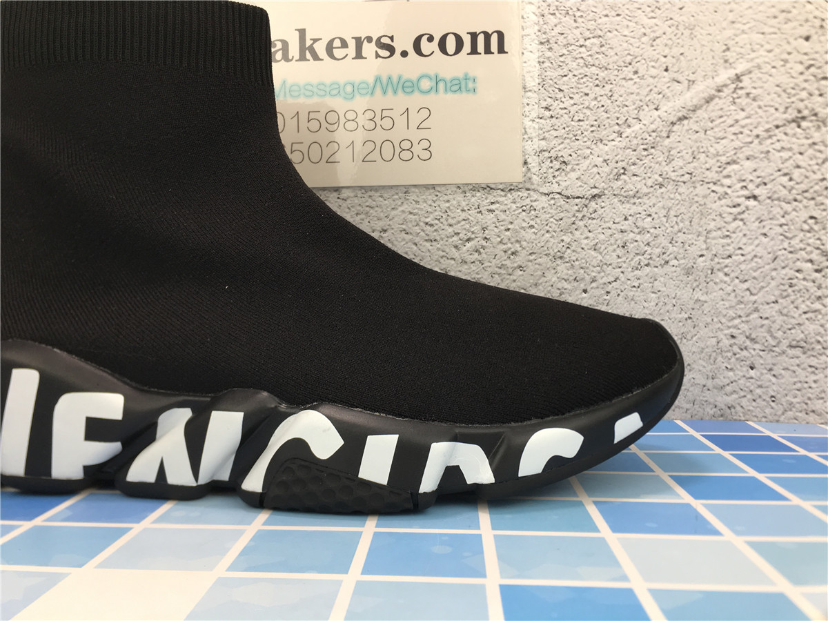 Balenciaga Speed Trainer Black Graffiti Sole